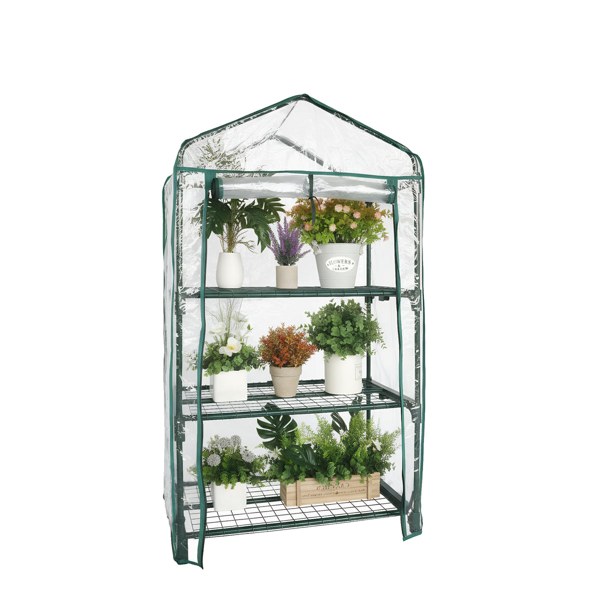 3 Tier Mini Greenhouse with Transparent PVC Cover