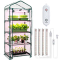 4 Tier PVC Indoor Greenhouse with Grow Light