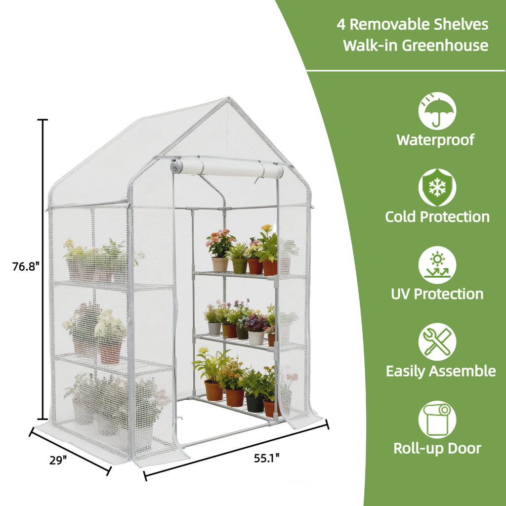 Heavy Duty Outdoor Walk-in Greenhouse