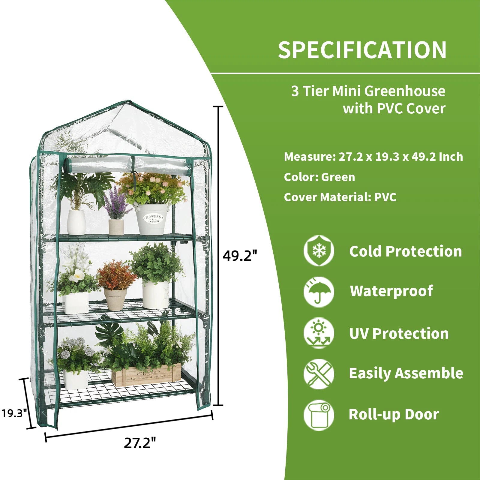 3 Tier PVC Mini Greenhouse