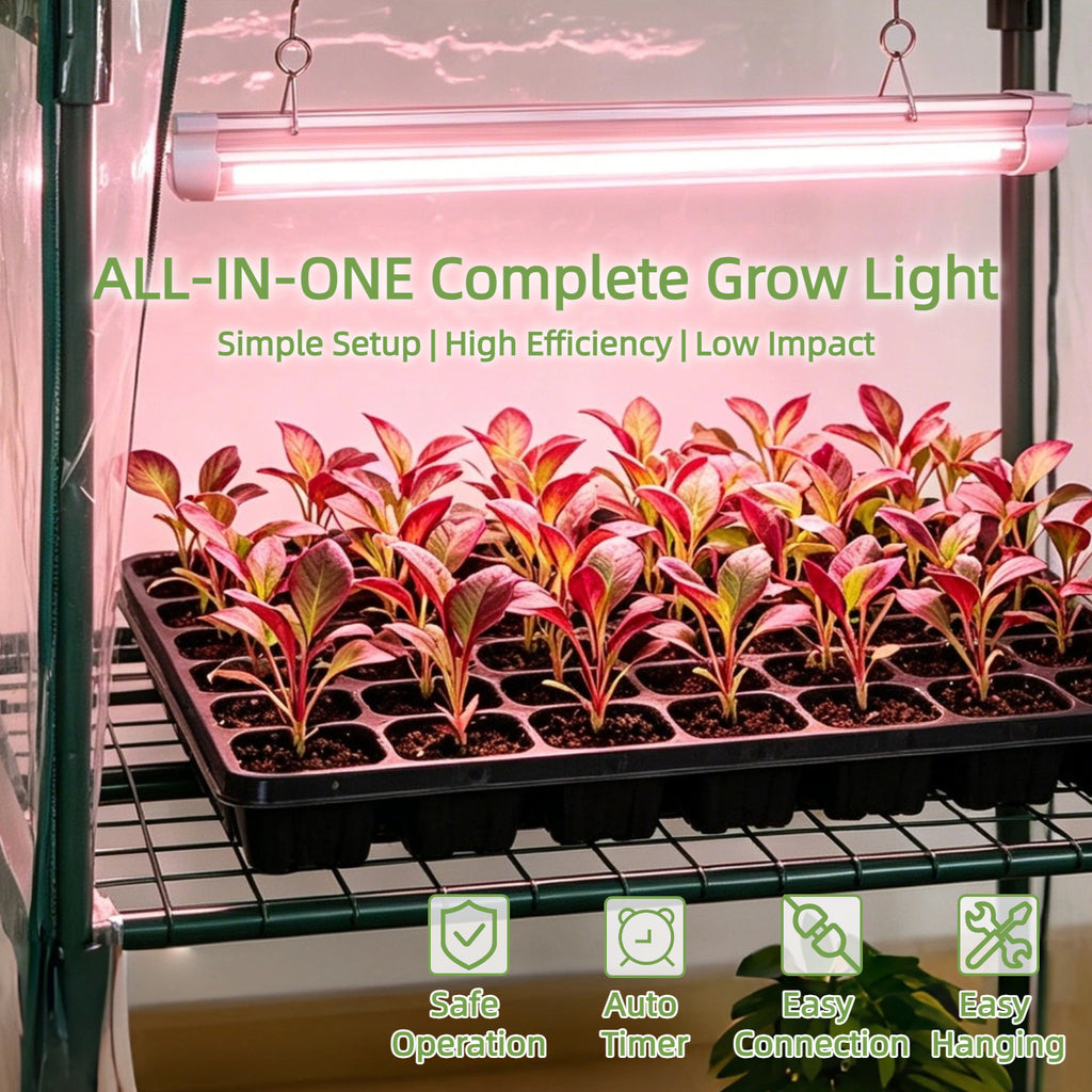 4 Tier PVC Indoor Greenhouse with Grow Light