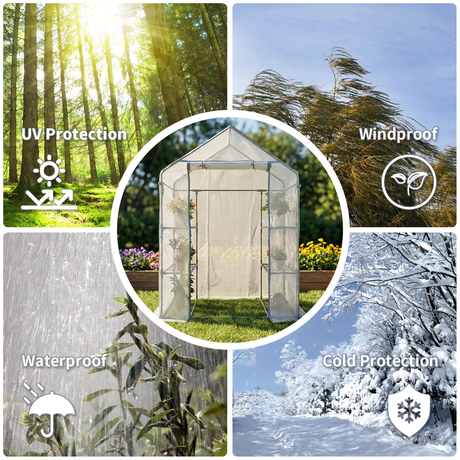 Heavy Duty Outdoor Walk-in Greenhouse
