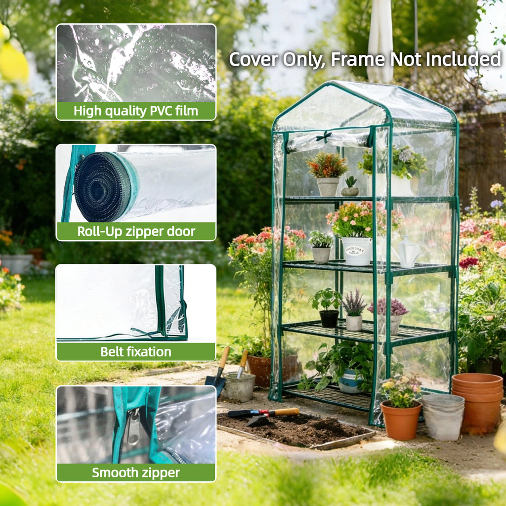 4 Tier PVC Green House Cover - (Frame NOT Include)