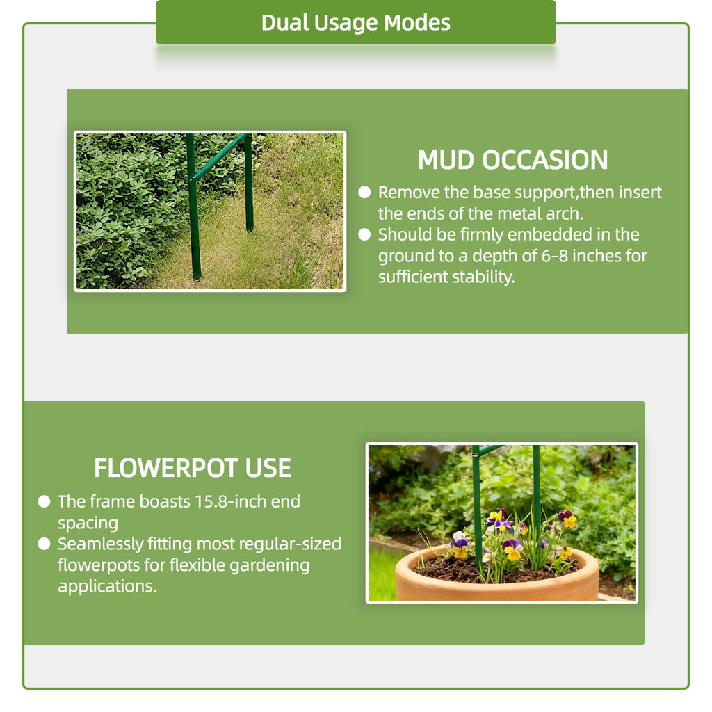 16mm Thickened Metal Garden Arch