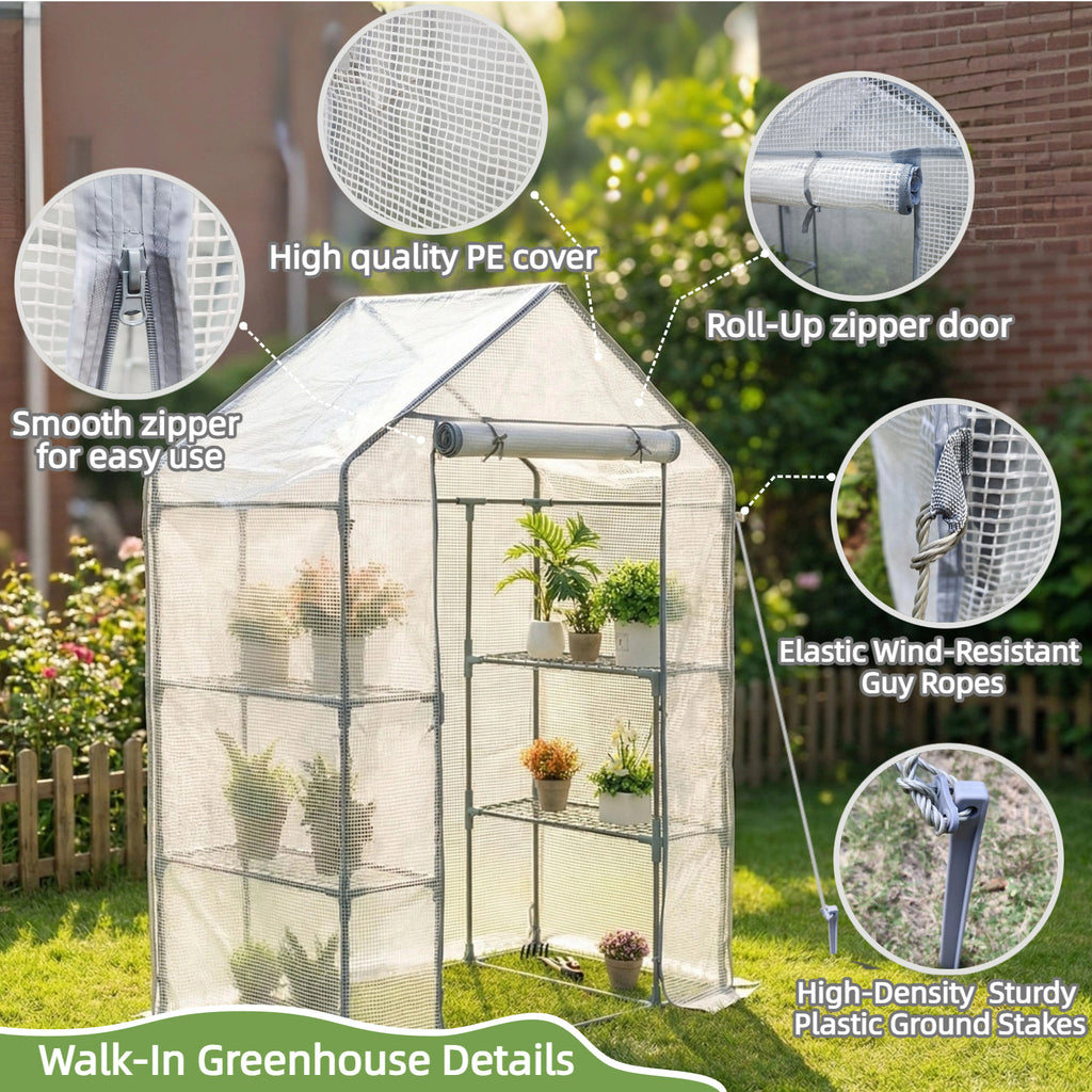 Heavy Duty Outdoor Walk-in Greenhouse