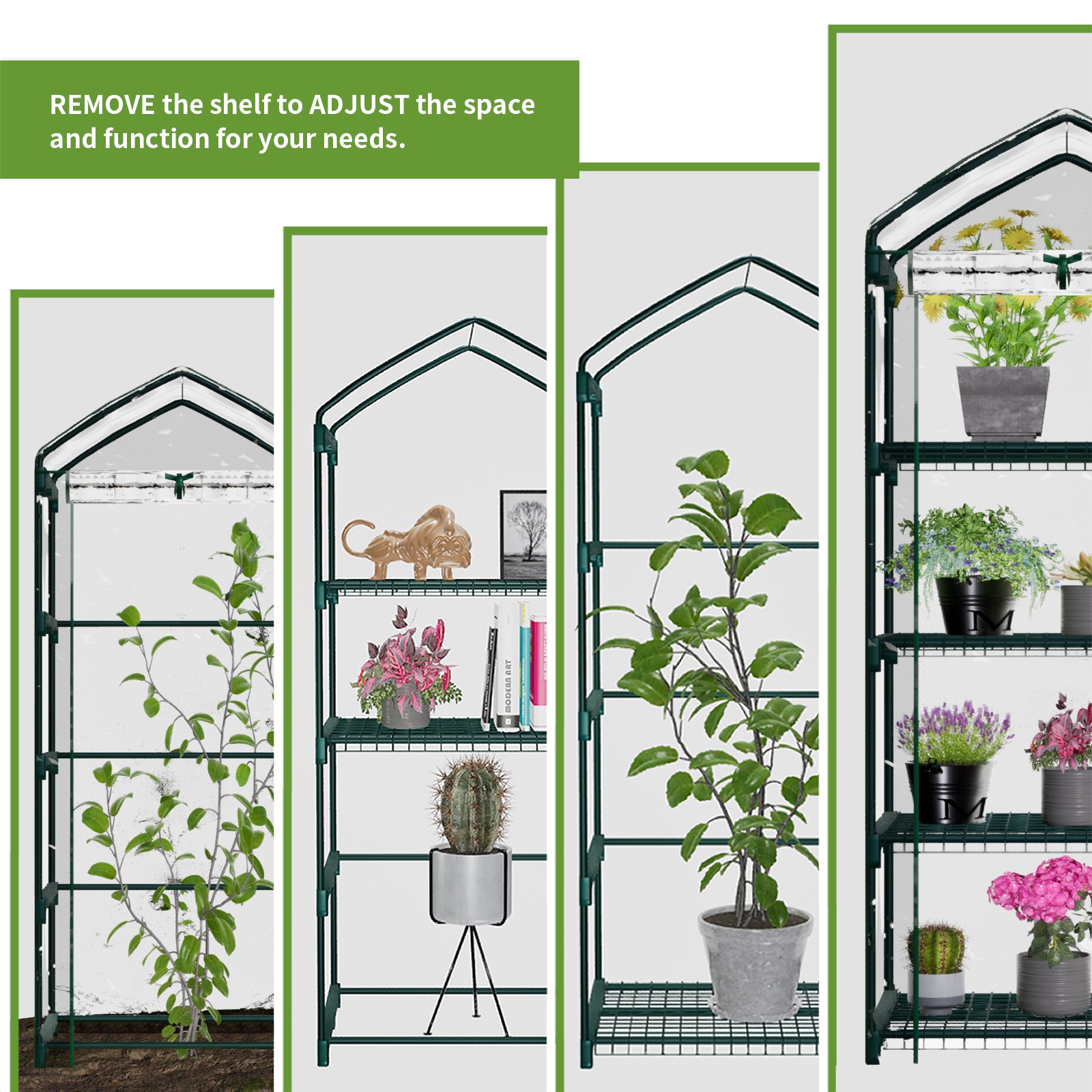 4 Tier PVC Mini Greenhouse for Indoor Outdoor