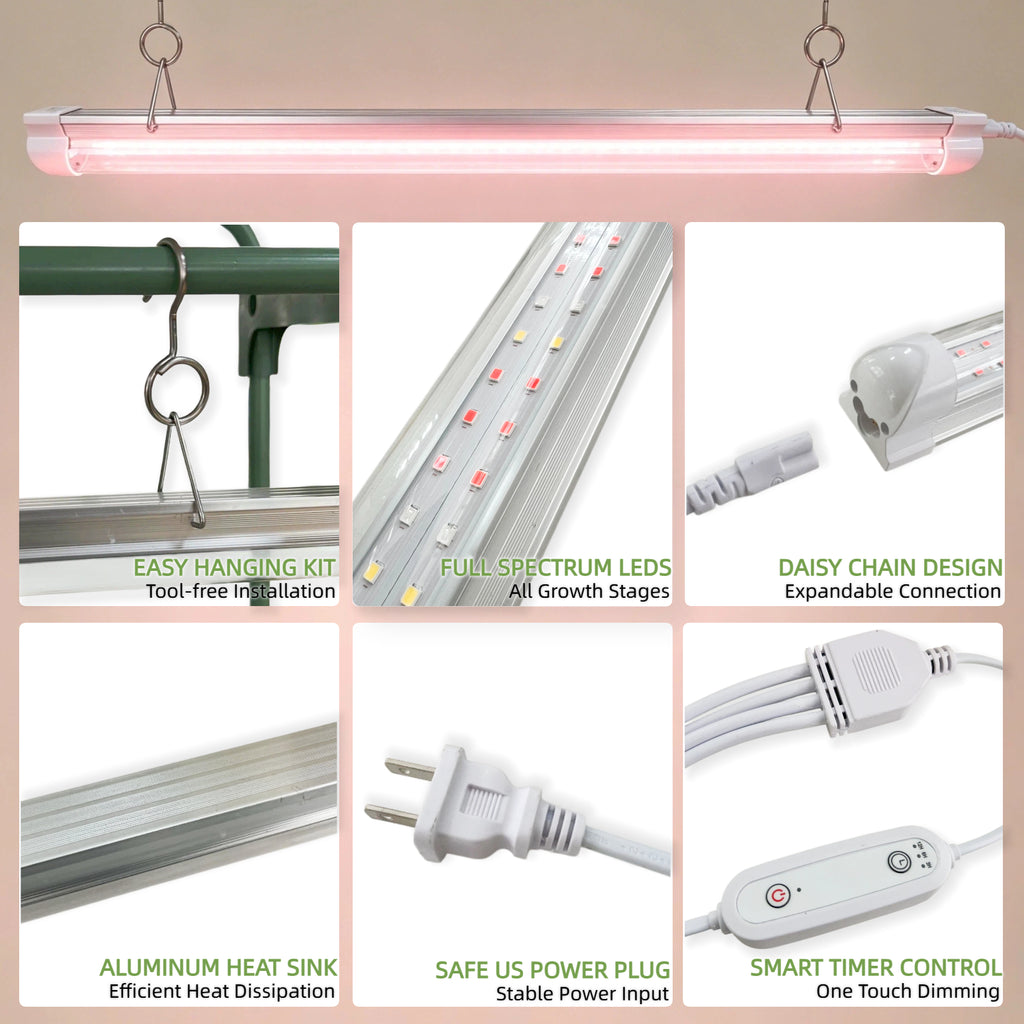 4 Tier PVC Indoor Greenhouse with Grow Light