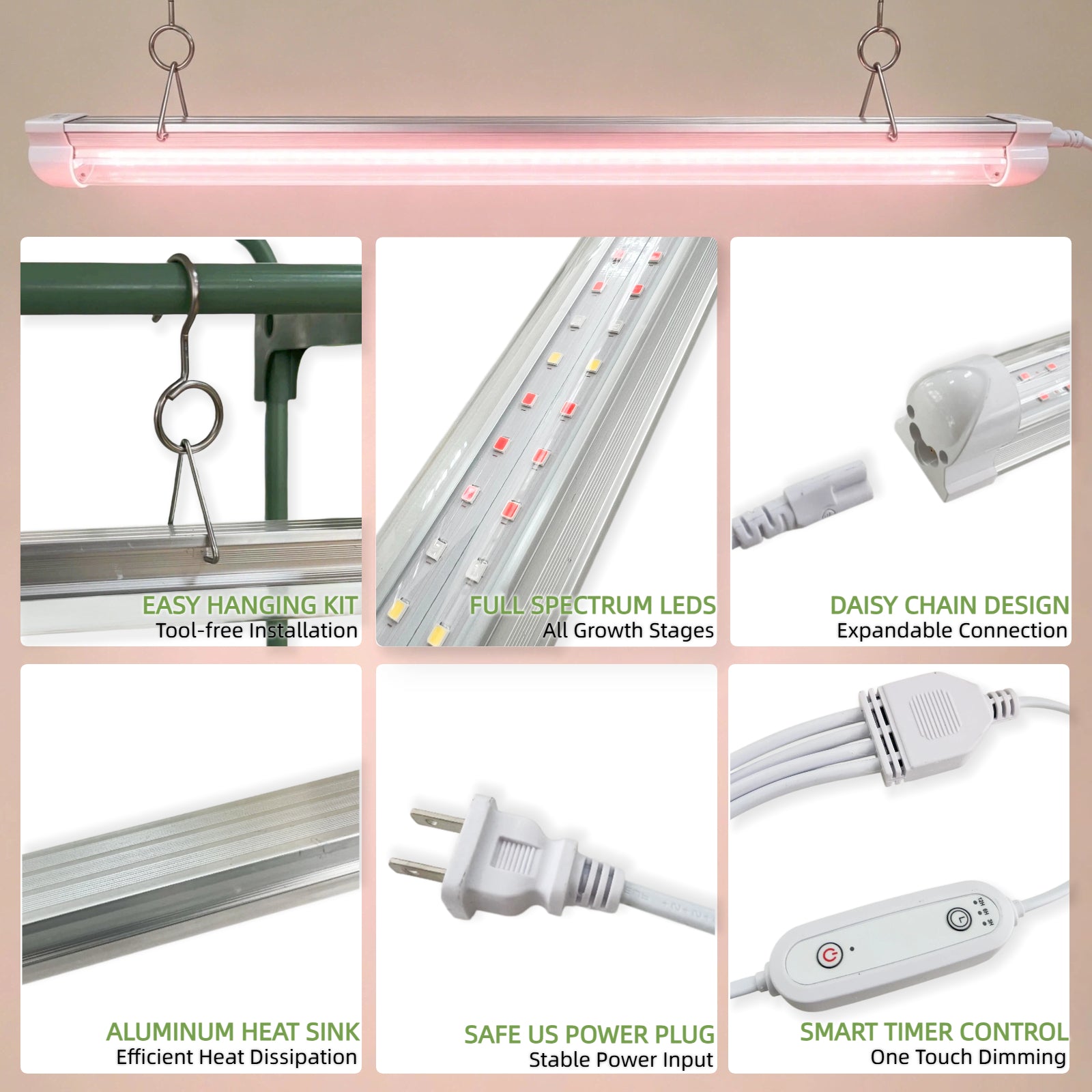 4 Tier PVC Indoor Greenhouse with Grow Light