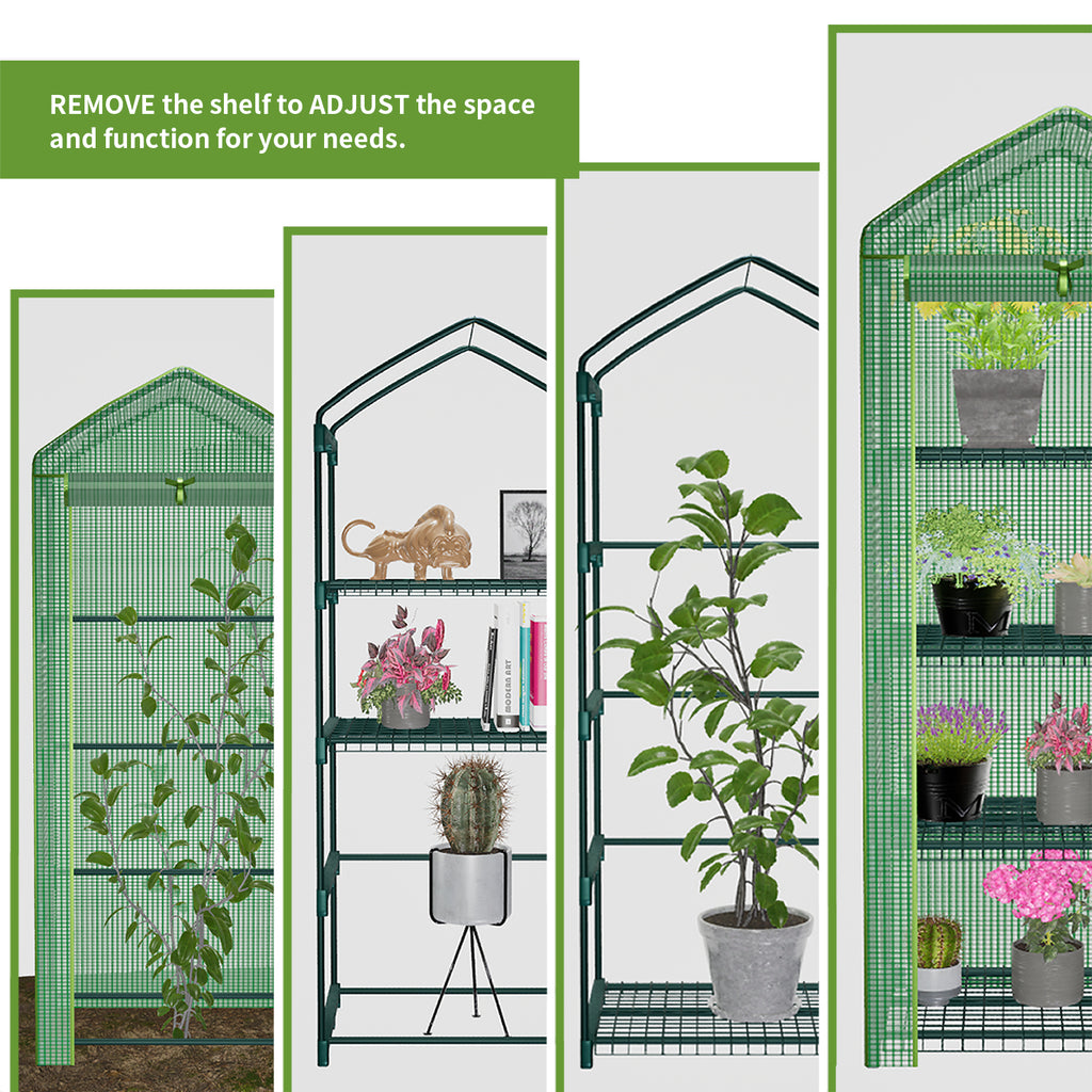 4 Tier PE Green Mini Greenhouse