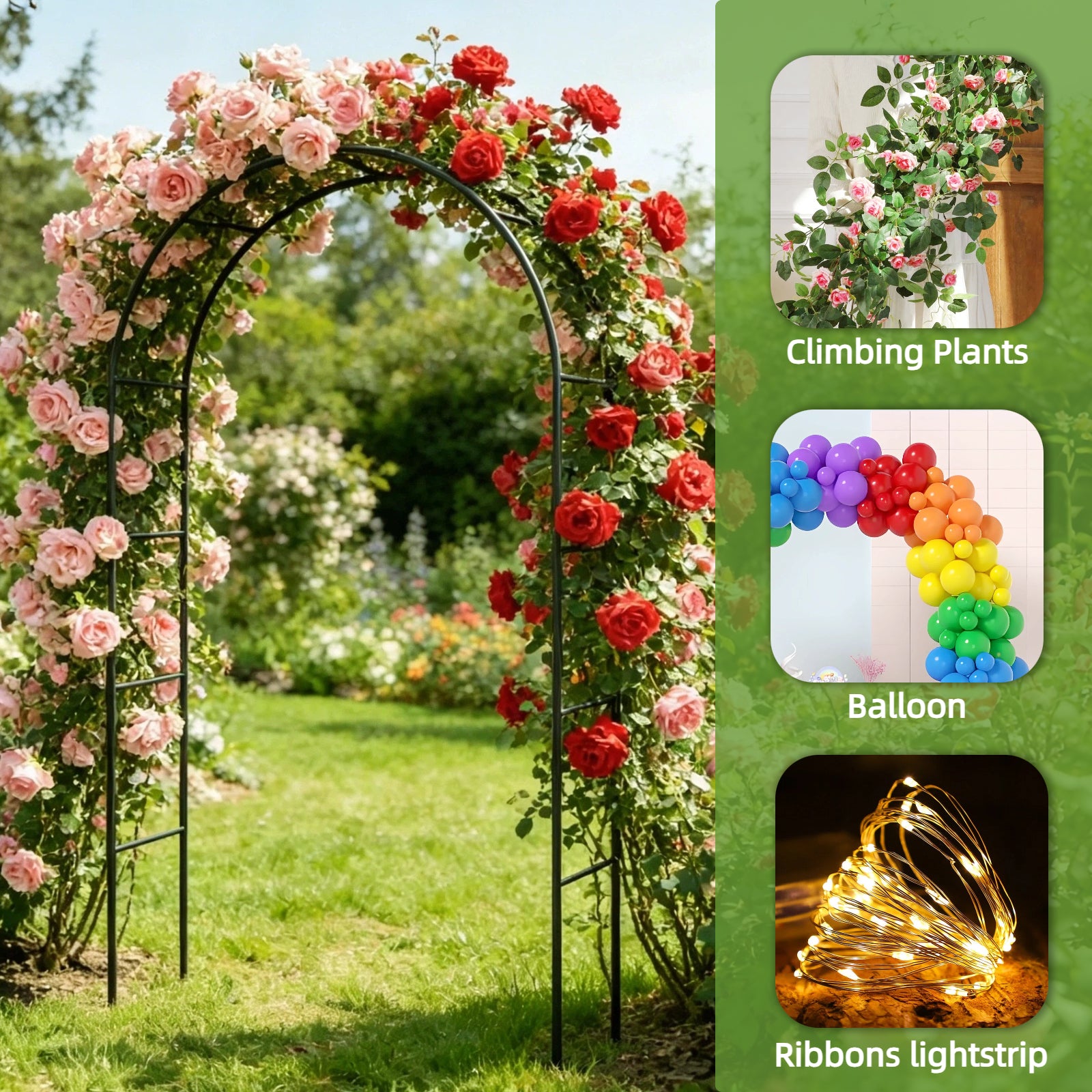 16mm Thickened Metal Garden Arch