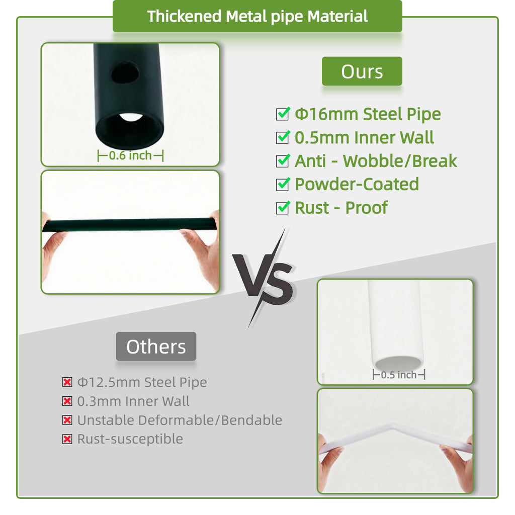 16mm Thickened Metal Garden Arch with Detachable Base