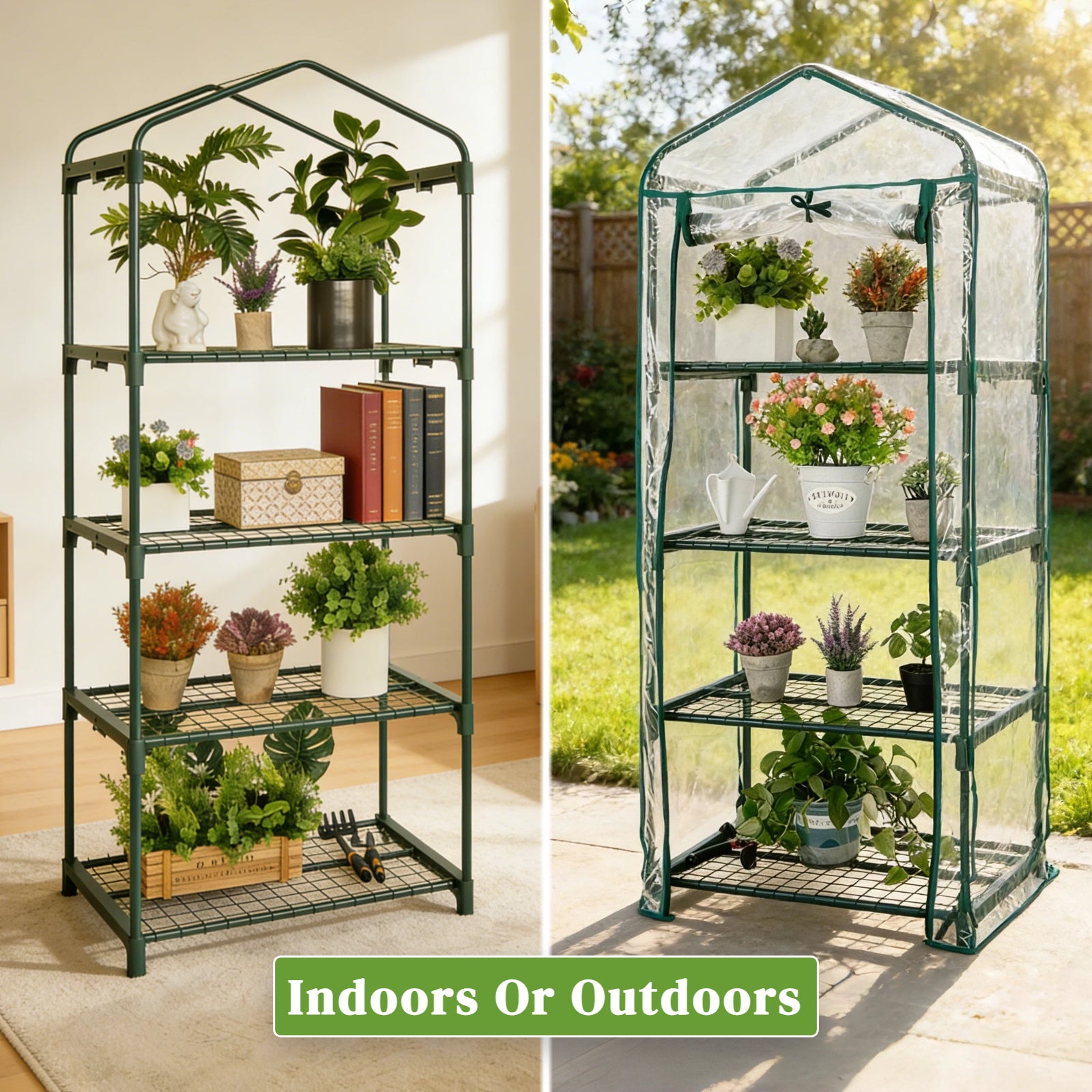 4 Tier PVC Mini Greenhouse for Indoor Outdoor