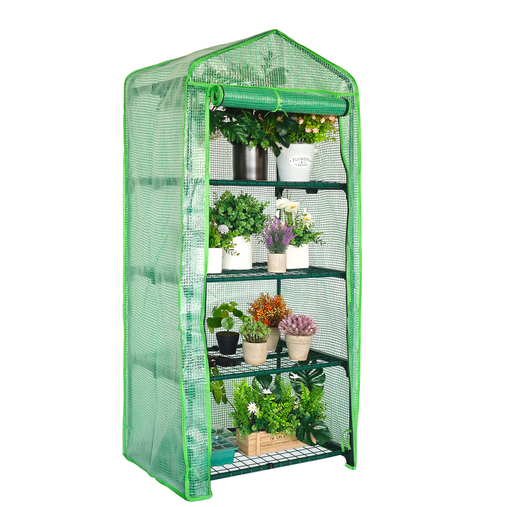 4 Tier PE Green Mini Greenhouse